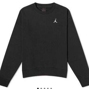 AIR JORDAN Brooklyn Fleece Crew Sweatshirt in black